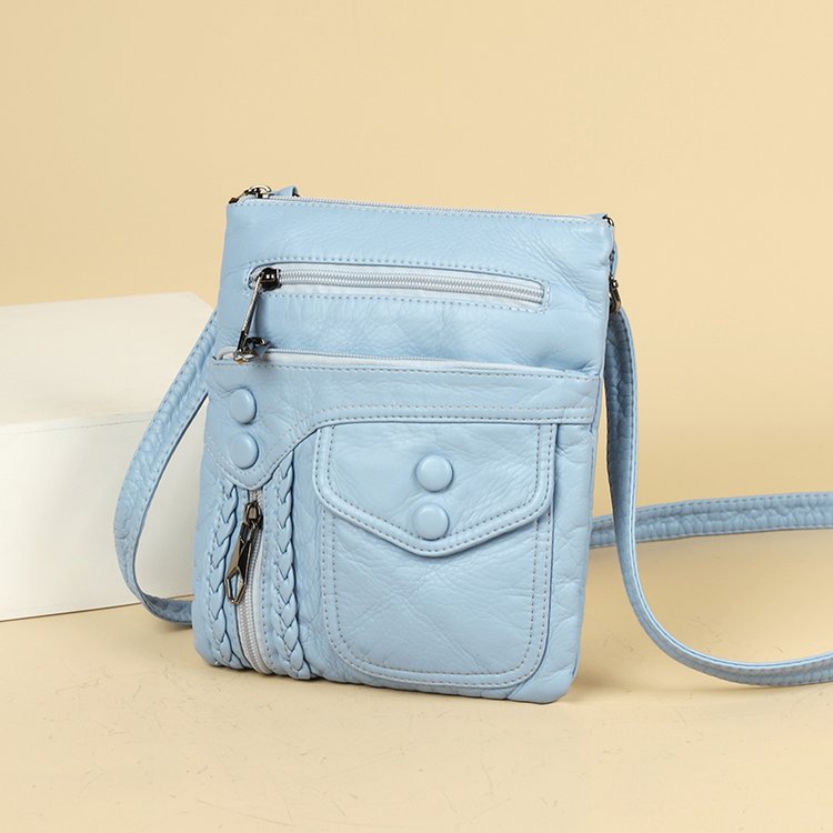 PU Envelope Shoulder Crossbody Bag with Magnetic Zip Closure - Image 4