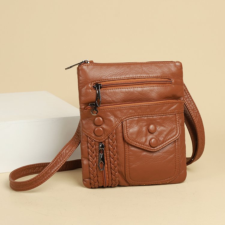 PU Envelope Shoulder Crossbody Bag with Magnetic Zip Closure - Image 2