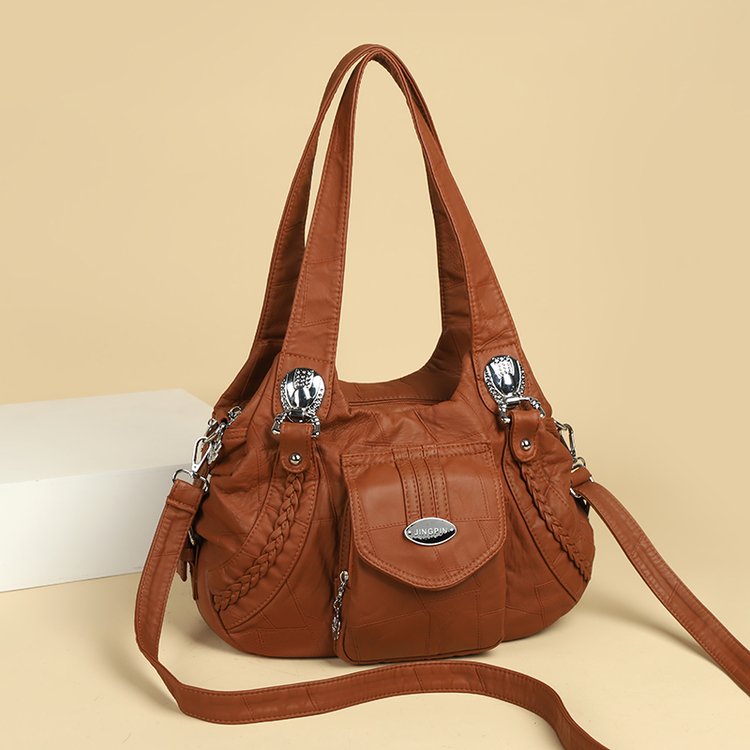 PU Crossbody Bag with Zipper Closure - Summer 2025 Shoulder Bag