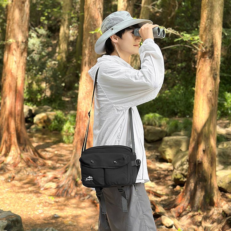 Nylon Small Square Shoulder Bag with Zipper Closure Summer 2025 Medium Size - Image 2
