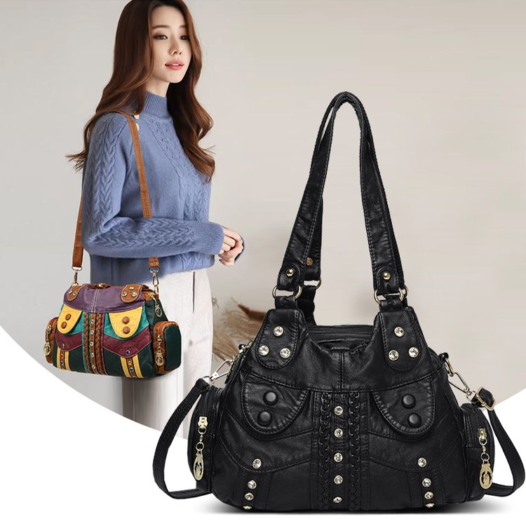 Women's Old Money Style Shoulder Bag with Zip Closure - Winter 2025 - Image 2