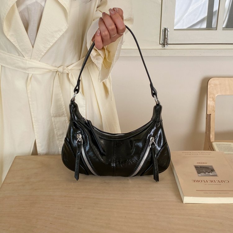 Women's Casual Minimalist Moto Bag with Zipper Closure - Summer 2026 - Image 3